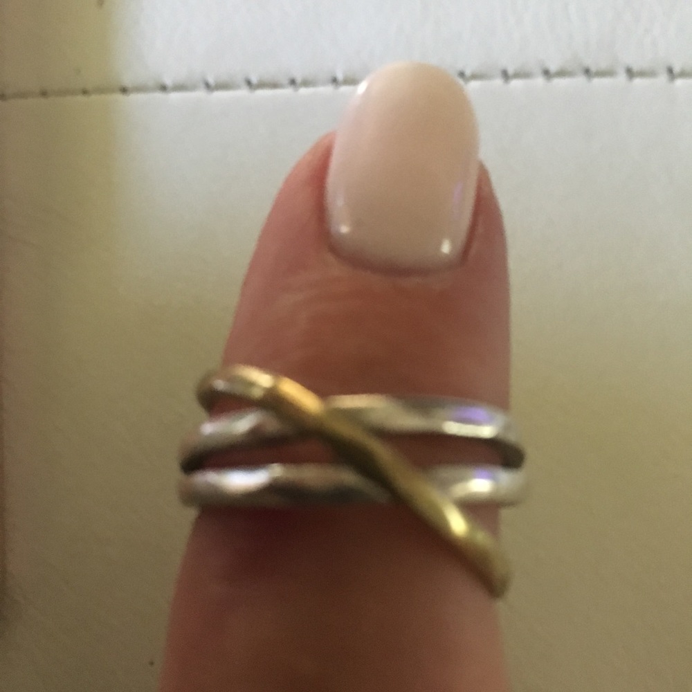 Silpada Sterling/Brass Wrap Ring Size 8.